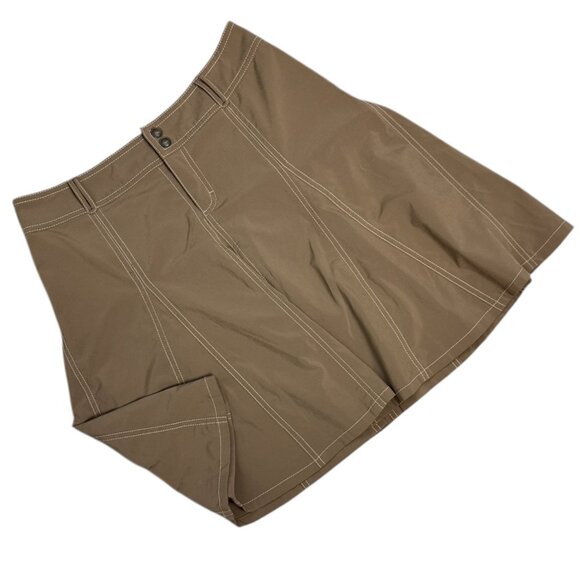 Athleta Whatever Skirt Skort in Khaki Tan Athletic A-Line Women's Size 8 - Picture 2 of 9